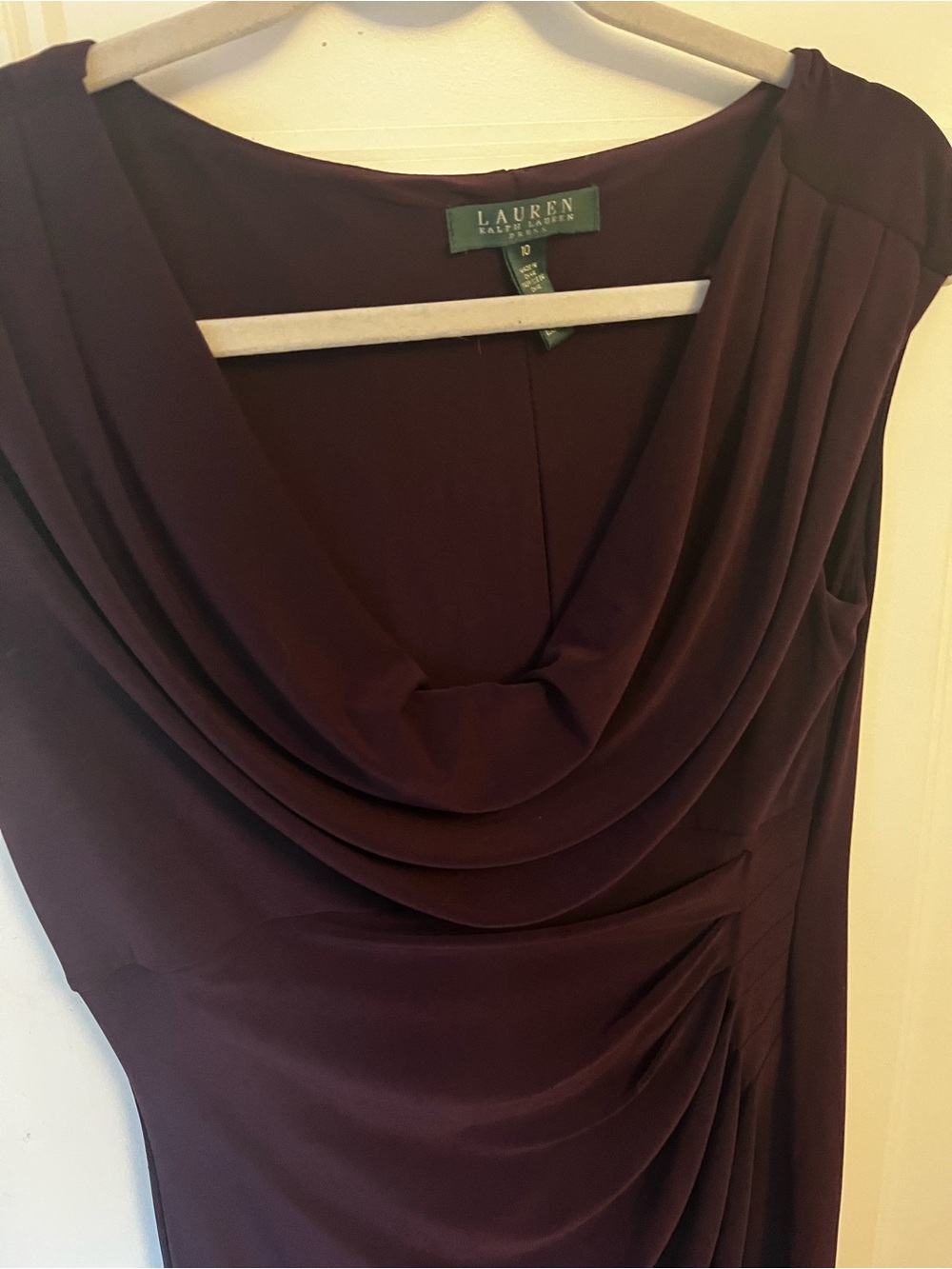 Ralph Lauren Sleeveless Maxi Dress in Burgundy